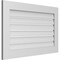 Ekena Millwork Vertical Surface Mount PVC Gable Vent: Functional, w/ 3-1/2"W x 1"P Standard Frame, 38"W x 24"H GVPVE38X2401SF - alternate 5